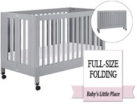 Best baby crib brands - Babyletto Maki full-size folding crib on wheels