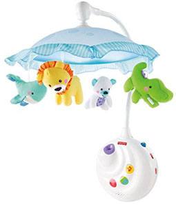 Best baby crib mobiles with night light projector: Fisher-Price Precious Planet 2-in-1 Projection Mobile