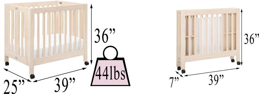 Portable Mini Crib Specifications